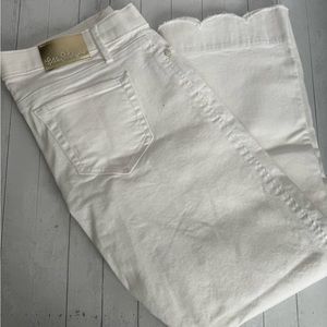 NWT Lilly Pulitzer scallop bottom white jeans